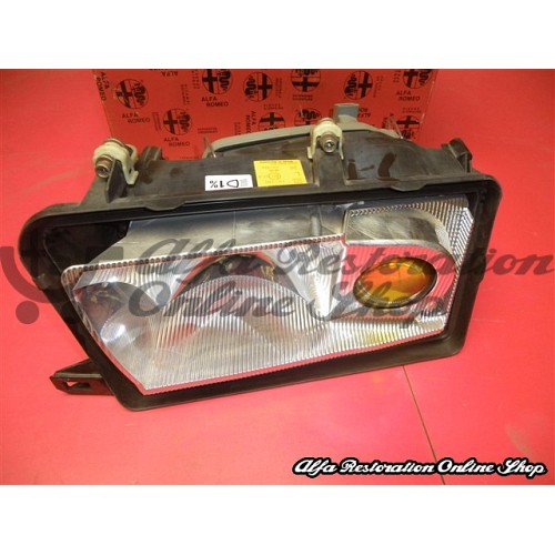 Alfa 155 Left Headlight with Yellow Projector Lens (French Market/No Glass)