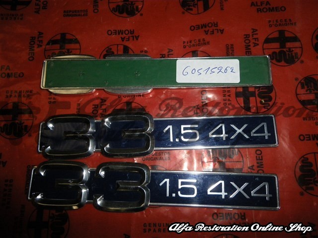 Alfa 33 "Alfa 33 1.5 4X4" Boot Badge