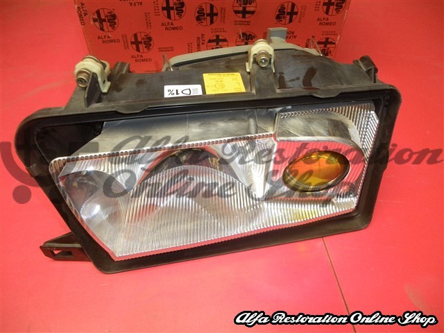 Alfa 155 Left Headlight with Yellow Projector Lens (French Market/No Glass)