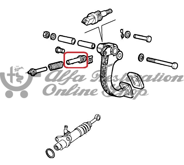 Alfa 156 Clutch Pedal Spring Pushrod