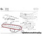 Alfasud Sprint Series 1 Front Bumper Center Plastic Trim