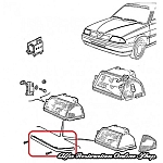 Alfa 33 907 Series Headlight Trim - Left Side