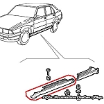 Alfa 75/Milano Front Left Side Skirt