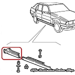Alfa 75/Milano Rear Right Side Skirt