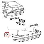 Alfa 75/Milano Rear Bumper Left Side Decorative Trim