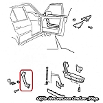 Alfa 33 907 Series Right Door Inner Handle Slant Trim