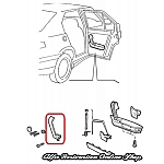 Alfa 33 907 Series Right Door Inner Handle Slant Trim