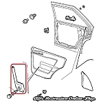 Alfa 155 Front/Rear Right Door Inner Handle Slant Trim