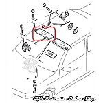 Alfa 155 Right Sunvisor (LHD Vehicles)