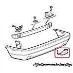 Alfa 164 Super/USA MY '94 Models Rear Bumper Lower Cover