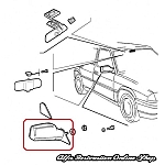 Alfa 33 907 Series Right Door Rearview Mirror (LHD Vehicles)
