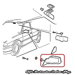 Alfa 33 907 Series Left Door Rearview Mirror (RHD Vehicles)