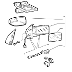 Alfa 155 Right Door Rearview Mirror (Electrically Adjustable/LHD Vehicles)