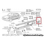 Alfasud Rear Left Wheelarch Lower Trim (4 Door Version)
