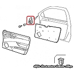 Alfa 146 Right Door Mirror Decorative Triangle (Interior Side)