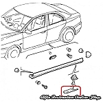 Alfa 156 Left Side Skirt Jacking Point Cover (Sport Kit Versions)