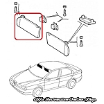 Alfa 166 MY98 Right Sun Visor (Grey/LHD)