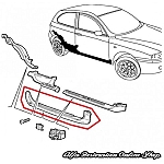 Alfa 147 Ti Plastic Kick Panel (3 Door Versions/Sports Kit Ti)