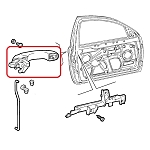 Alfa 147 Front Left External Door Handle (3 Door/RHD)