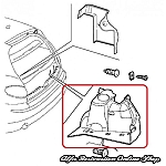Alfa 147 Right Side Boot/Wheelarch Carpet Cover in Anthracite Grey (CD Changer/Blue & Me/NAV provision)