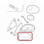 Alfa 159/Mito/Giulietta Left Door Mirror Outer Cover (Chrome)