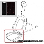 Fiat Grande Punto (2005-2008) Front Seats Base/Cushion Fabric (Red)