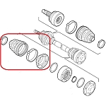 Alfa 145/146/147/155/156/166/GT Inner CV Joint Boot & Metal Cap Kit