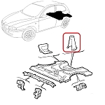 Alfa 147 All Models Spare Wheel Mounting Bracket (On Chassis)
