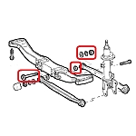 Alfa 147/156 Rear Suspension Control Arms Screw Kit (Adjustable/Rear Facing)
