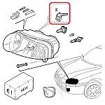 Alfa 147 Series 1/GT Left Headlight Top Bracket Repair Kit