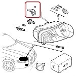 Alfa 147 Series 1/GT Right Headlight Top Bracket Repair Kit