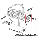 Alfa 147/GT Front Right Door Locking Mechanism (3/5 Door Versions)