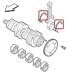 Alfa 159/Brera/Spider/MITO/Giulietta/Tonale 1.8 TB/1.6 JTD/FIRE TB Crankshaft Thrust Washers (Standard Size)