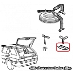 Alfa 33/145/146 All Models Spare Wheel Securing Bolt Bracket (Steel Spare Wheel)