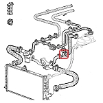 Alfa 33 Cooling Hoses Plastic Union "T" (Three Ports of 16 mm OD)