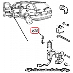 Alfa 33/164/155 Door Locking Mechanism Metal Rod Plastic Clip/Fastener
