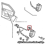 Alfa 33/164/155 Door Locking Mechanism Metal Rod Plastic Clip/Fastener