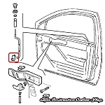 Alfa 33/164/155 Door Locking Mechanism Metal Rod Plastic Clip/Fastener
