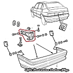 Alfa 33 905 Series Rear Bumper Bracket - Left Side