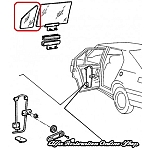 Alfa 33 905/907 Series Rear Left Door Triangular Window (Green Tint)