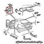 Alfa 33 905/907 Series Front Dome Light/Clock Frame