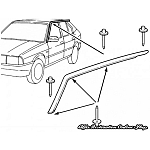 Alfa 33 905 Series Roof Drain Plastic Trim Set