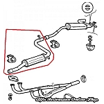Alfa 33/Alfasud/Sprint Exhaust Middle Box/Silencer 1.5/1.7 Carbureted Engines