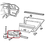 Alfa 33 905 Series Front/Rear Right Door Internal Armrest