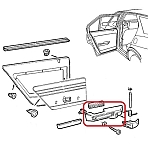 Alfa 33 905 Series Front/Rear Left Door Internal Armrest