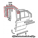 Alfa 33 905/907 Series Rear Left Door Window Slider Velvet