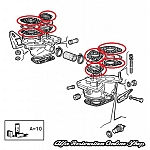 Alfa 33/Alfasud/Sprint Upper Intake Manifold Gasket Set & Carburetor Repair Kit 40 IDF (Boxer 8V Twin Carburetor Engines)