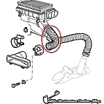 Alfa 33/Alfasud/Sprint Twin Carburetor Air Filter Intake Sleeve