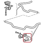 Alfa 33 Sway Bar Rubber Bush Bracket (External Side)