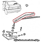 Alfa 33 905 Series Rear Windscreen Wiper Arm
